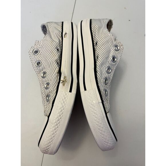 Women's Converse All Star Sneakers 6M/EU 36.5 Low Top Gray White Pinstriped - Picture 6 of 10